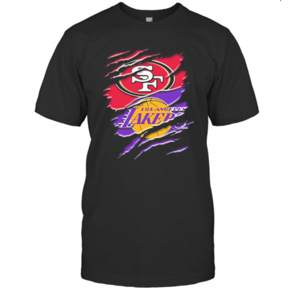 San Francisco 49Ers And Los Angeles Lakers Tshirt